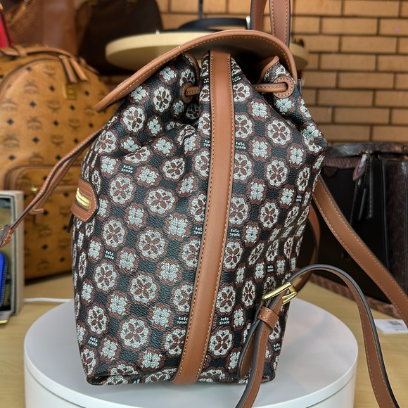 KATE SPADE - Spade Flower Monogram Mia Flap Backpack - NQ207 - Picture 4 of 16